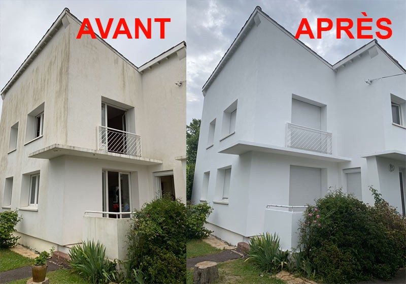 Façade avant et après peinture.